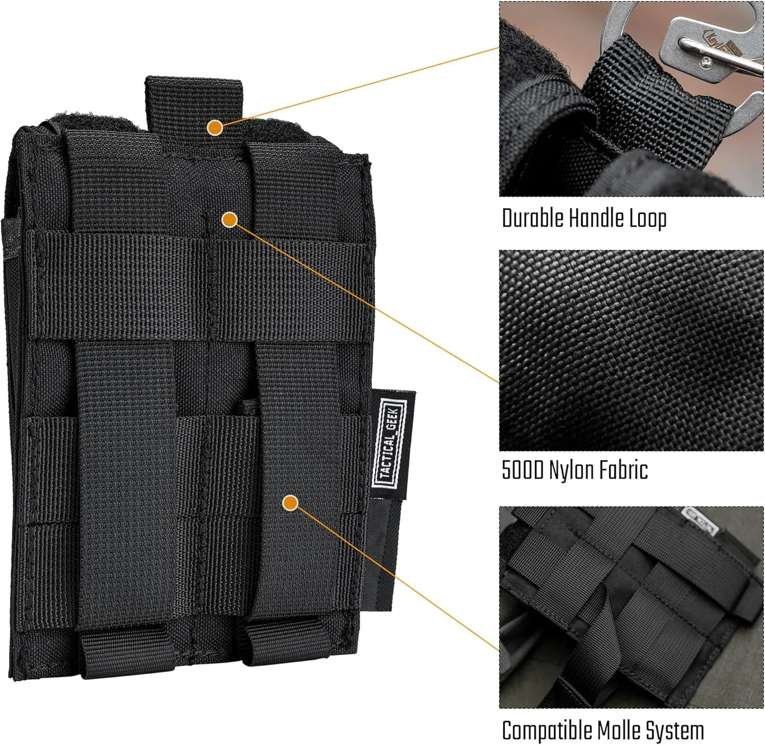 TACTICAL GEEK EXT8 EDC Belt Organizer, Molle Multitool Sheath, EDC Pocket Organizer for, Small Tool Organizer Pouch Accessories for Daily Carry