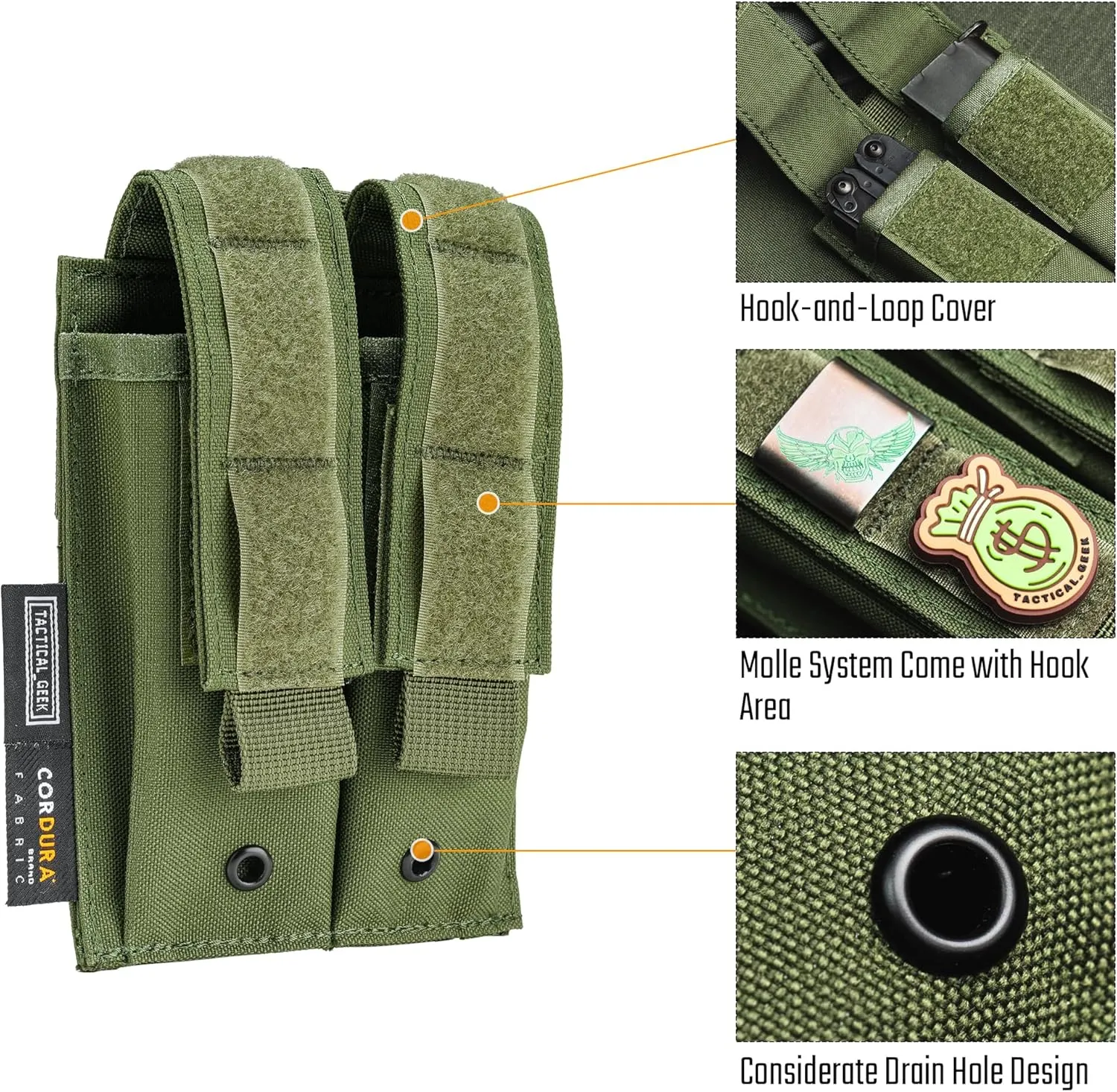 TACTICAL GEEK EXT8 EDC Belt Organizer, Molle Multitool Sheath, EDC Pocket Organizer for, Small Tool Organizer Pouch Accessories for Daily Carry