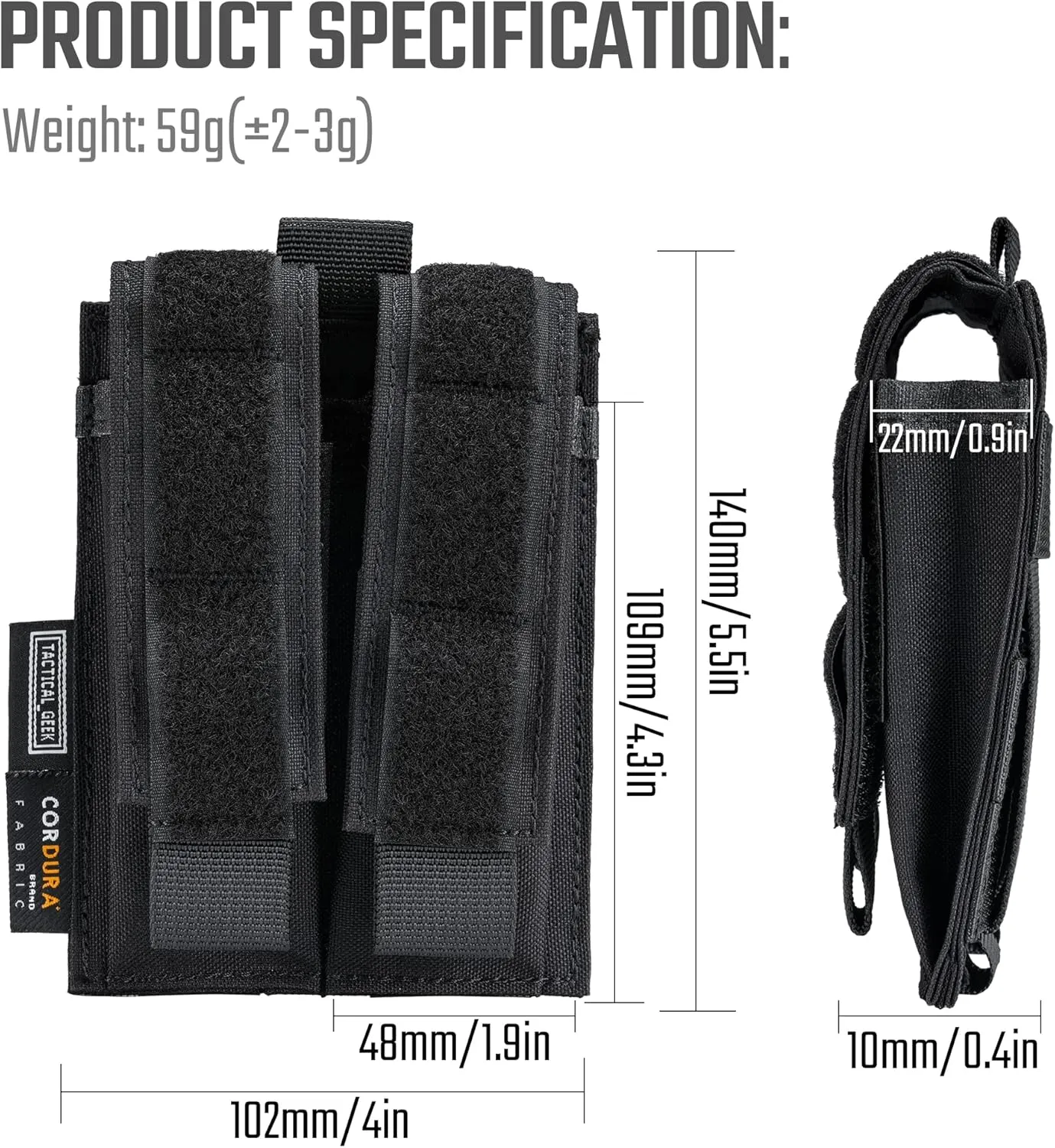 TACTICAL GEEK EXT8 EDC Belt Organizer, Molle Multitool Sheath, EDC Pocket Organizer for, Small Tool Organizer Pouch Accessories for Daily Carry