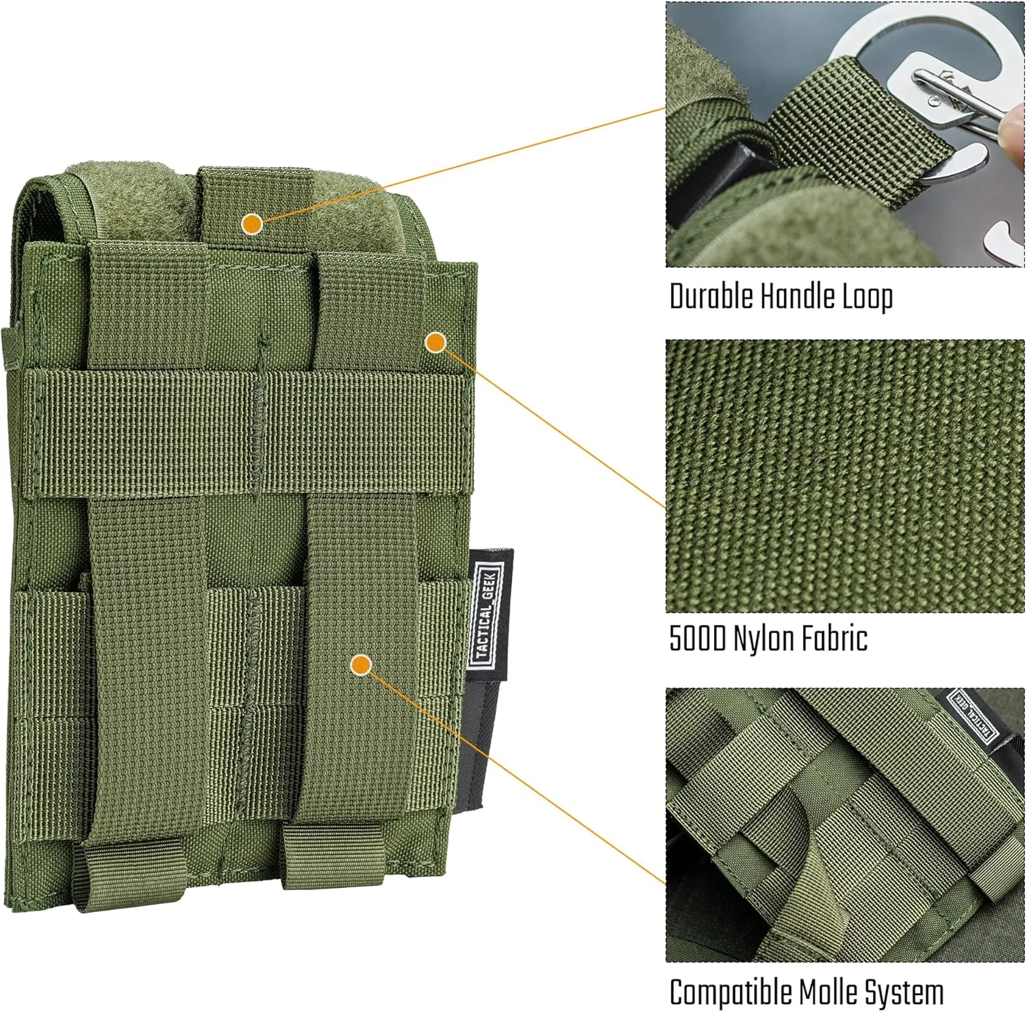 TACTICAL GEEK EXT8 EDC Belt Organizer, Molle Multitool Sheath, EDC Pocket Organizer for, Small Tool Organizer Pouch Accessories for Daily Carry