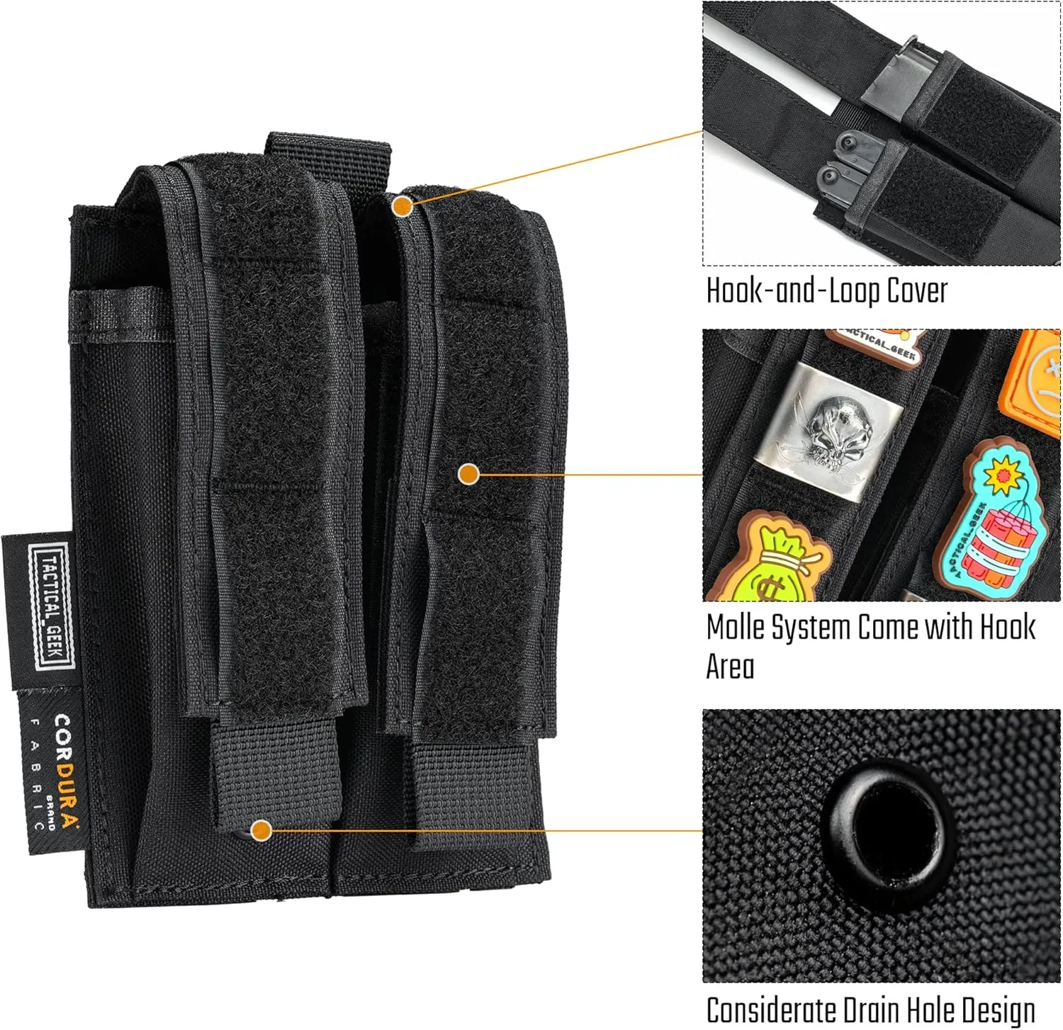 TACTICAL GEEK EXT8 EDC Belt Organizer, Molle Multitool Sheath, EDC Pocket Organizer for, Small Tool Organizer Pouch Accessories for Daily Carry
