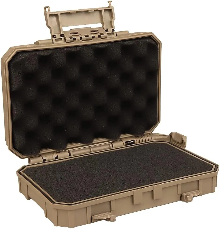 Tactical Gun Protective Case Military Pistol Case Bag Waterproof Hard Shell Tool Storage Box Molle System Paintball Accessories