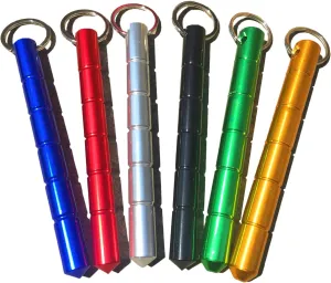 Tactical Keychain Aluminum Short Stick Glass Personal Protection Emergency Tool 6 Packs Portable Keyring Suitable for Women and Men