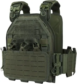 Tactical Vest for Men Quick Release Adjustable Airsoft Vest Laser-Cutting Modular Lightweight Vest