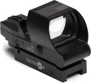 Tacticon Predator V2 Reflex Sight for Rifle – Rifle Optic with Red Dot and Green Dot, 4 Reticle Options, 45° Offset Mount – Disabled Combat Veteran Owned
