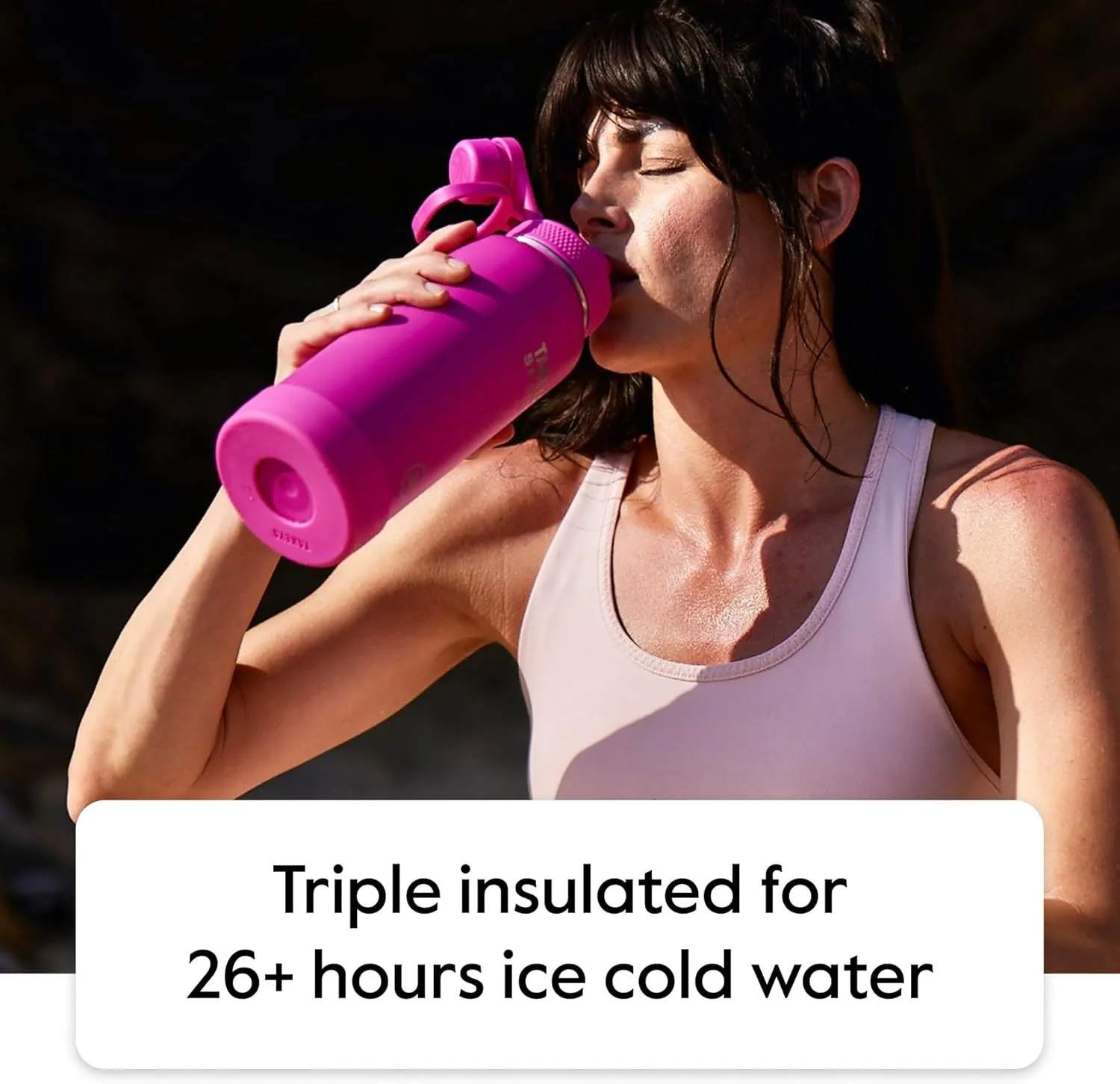 Takeya Sports Water Bottle with Spout Lid - Bottle with Triple Stainless Steel Insulation - Dishwasher Safe & BPA-Free - Bottle with Ice-Blocking Spout Lid & Removable Bumper - 32 oz, Champion Blue