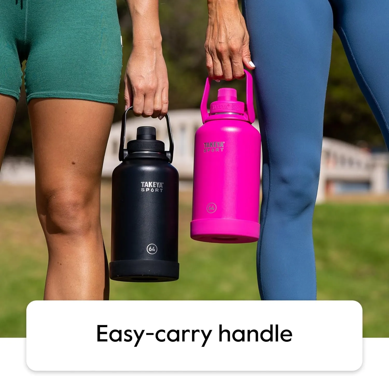 Takeya Sports Water Bottle with Spout Lid - Bottle with Triple Stainless Steel Insulation - Dishwasher Safe & BPA-Free - Bottle with Ice-Blocking Spout Lid & Removable Bumper - 32 oz, Champion Blue