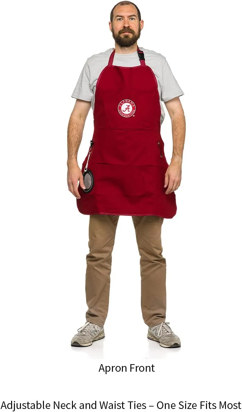 Team Sports America University of Michigan Grilling Apron | Bottle Opener and Insulated Beverage Holder | Adjustable Straps