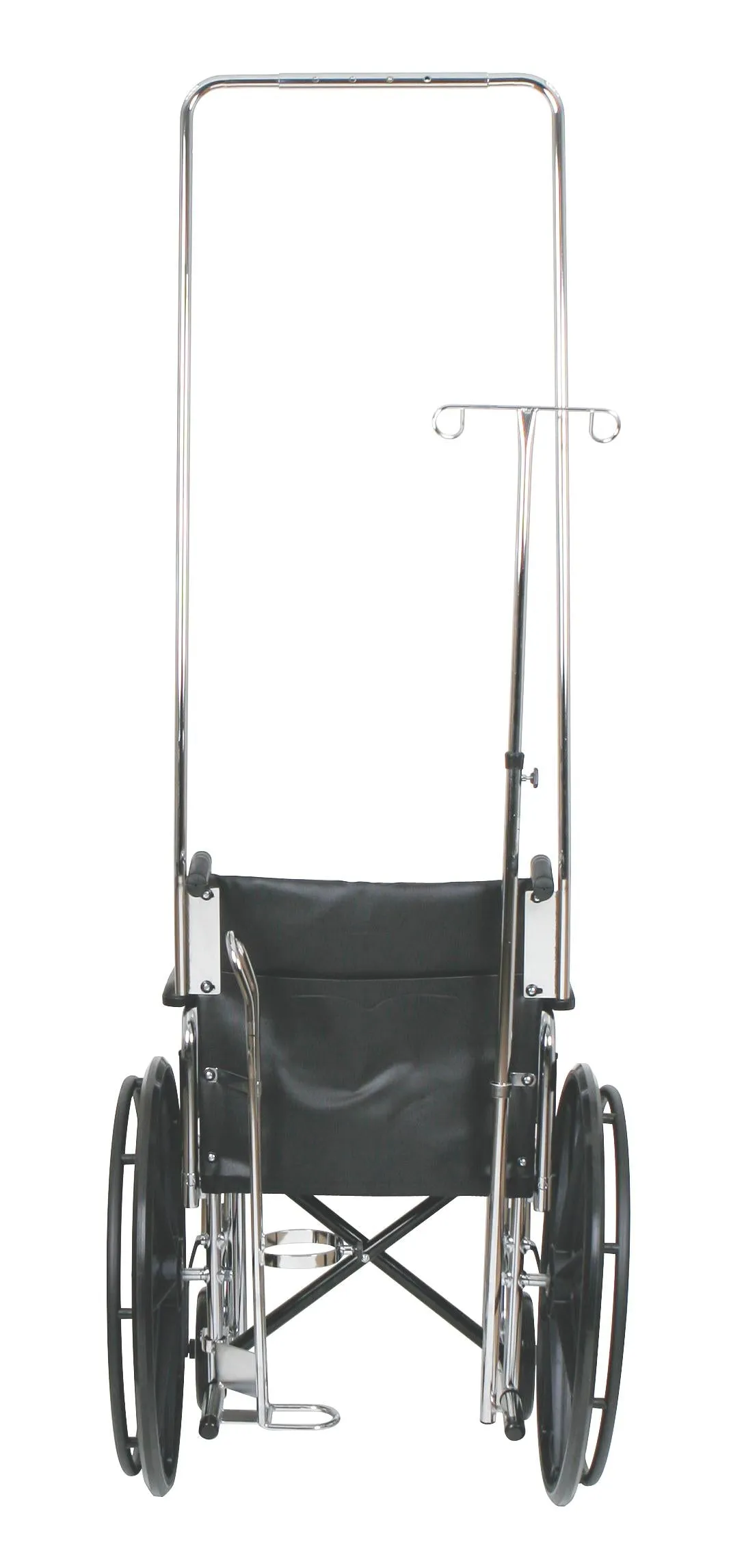 Telescoping Wheelchair IV Pole Attachment