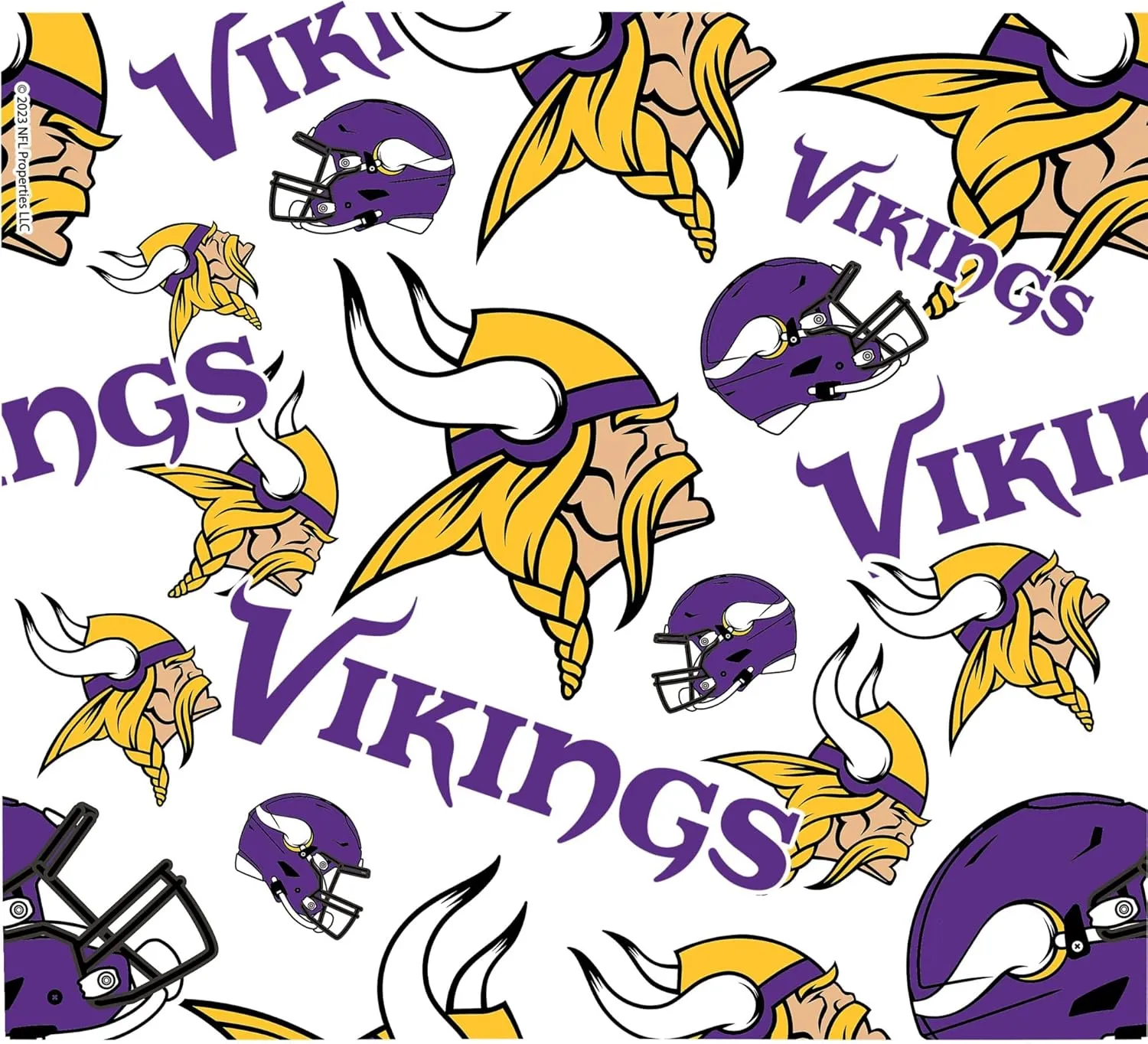 Tervis NFL Minnesota Vikings - All Over Made in USA Double Walled Insulated Tumbler Travel Cup Keeps Drinks Cold & Hot, 24oz Venture Lite Water Bottle, Classic