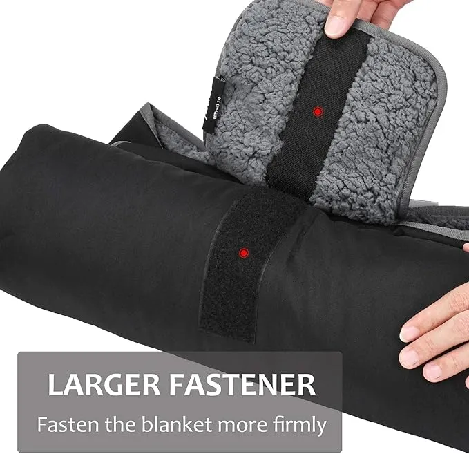 Tirrinia Outdoors Waterproof Throw Blanket, 51”x 59” Sherpa Fleece Stadium Windproof Mat for Boat, Traveling, Camping, Hiking, Football - Machine Washable