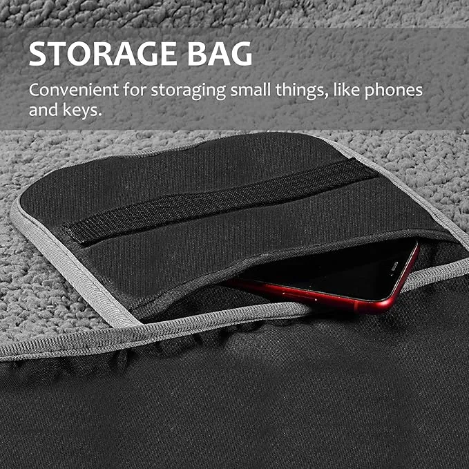 Tirrinia Outdoors Waterproof Throw Blanket, 51”x 59” Sherpa Fleece Stadium Windproof Mat for Boat, Traveling, Camping, Hiking, Football - Machine Washable