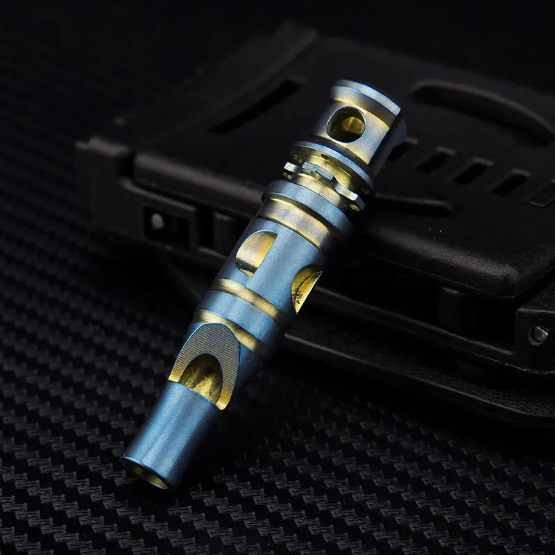 Titanium Alloy High Pitched Survival Whistle Decibel Explosion Anti Wolf