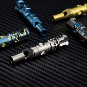 Titanium Alloy High Pitched Survival Whistle Decibel Explosion Anti Wolf