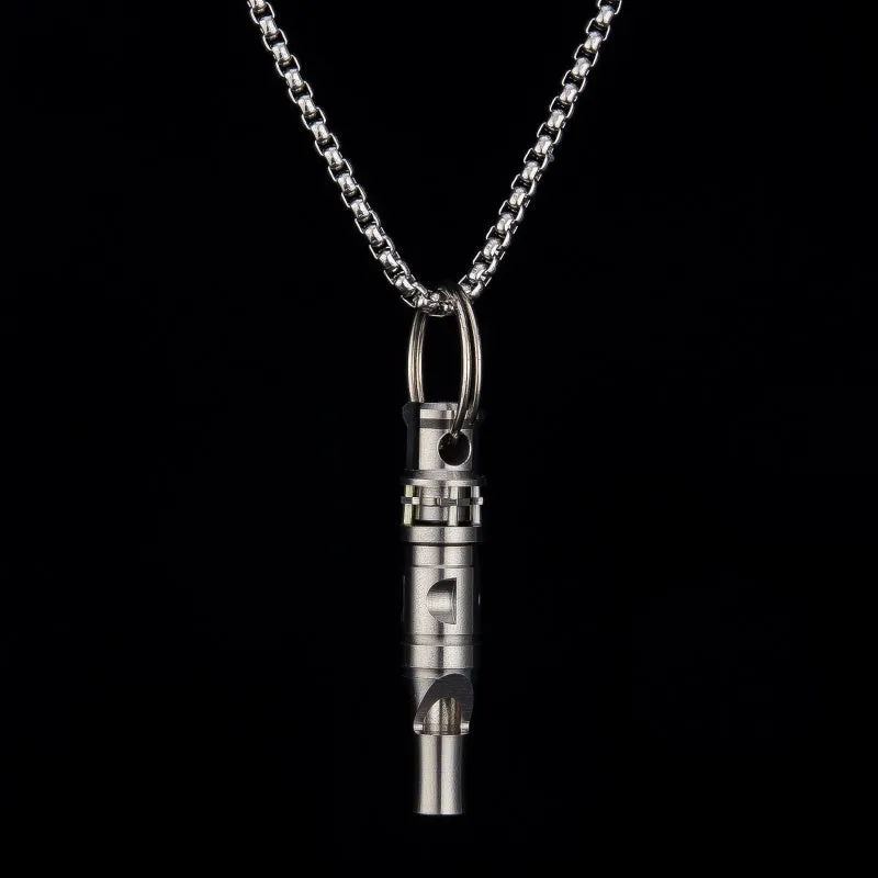Titanium Alloy High Pitched Survival Whistle Decibel Explosion Anti Wolf