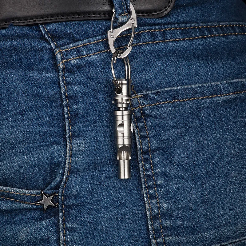 Titanium Alloy High Pitched Survival Whistle Decibel Explosion Anti Wolf