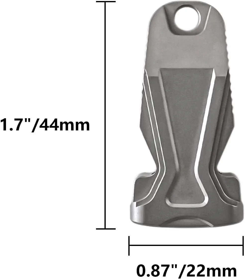 Titanium Emergency Survival Whistle with Necklace, Safety Whistle Loud Up to 120 Decibels for Emergency Survival, Life Saving, Camping, Hiking, Hunting and Pet Training