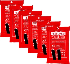 TONYKO Emergency Fire Blankets, Flame Retardant Protection and Heat Insulation Designed for Kitchen,Fireplace,Grill,Car,Camping