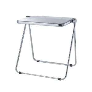 Transparent Table and Chair Set - Modern Acrylic Folding Furniture for Bedroom and Balcony