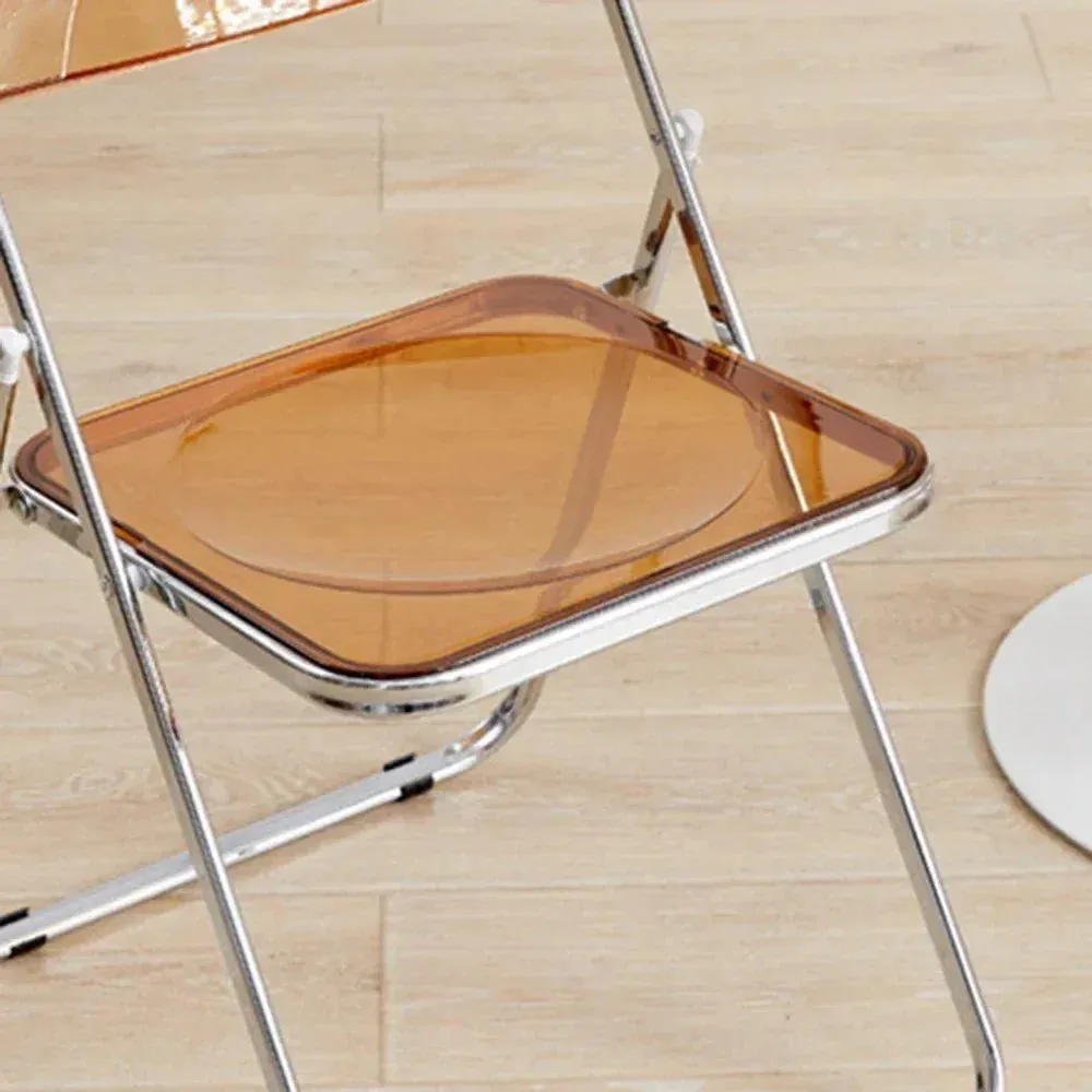 Transparent Table and Chair Set - Modern Acrylic Folding Furniture for Bedroom and Balcony
