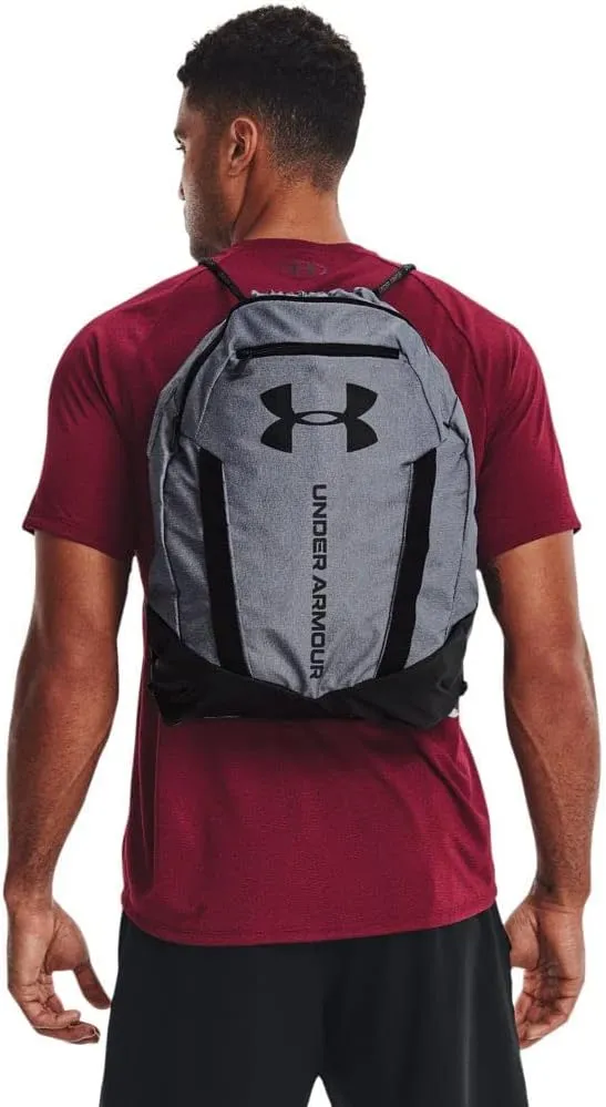 Under Armour Unisex-Adult Undeniable Sackpack , Pitch Gray Medium Heather (012)/Black , One Size Fits Most