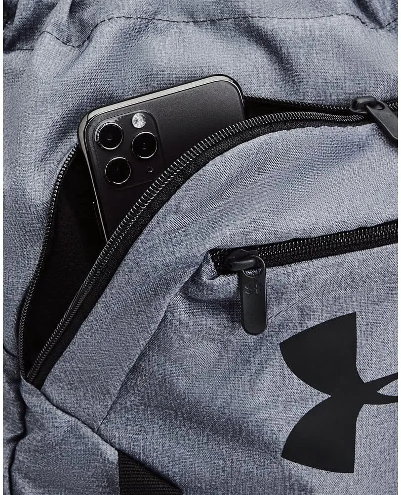 Under Armour Unisex-Adult Undeniable Sackpack , Pitch Gray Medium Heather (012)/Black , One Size Fits Most
