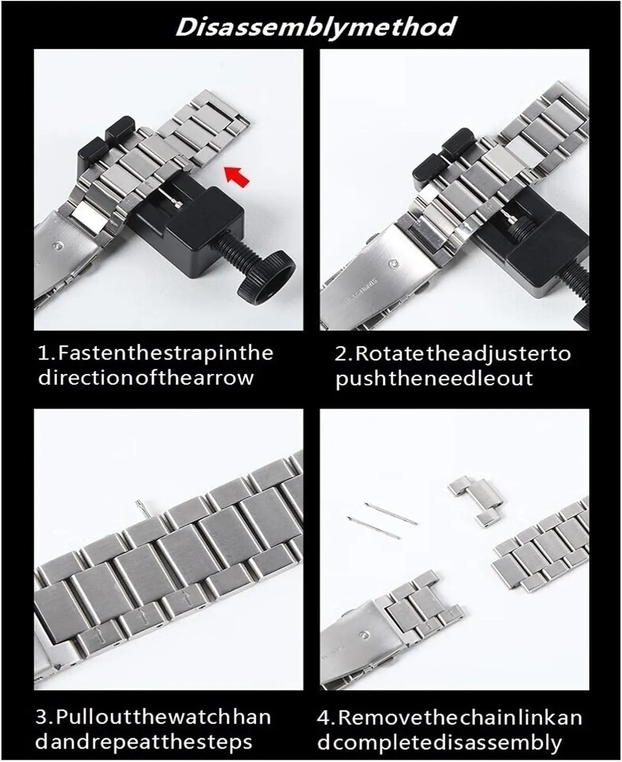 Universal Solid Stainless Steel Watch Band For Traditional Watch Smart Watch Quartz Watch Unisex Watch Band