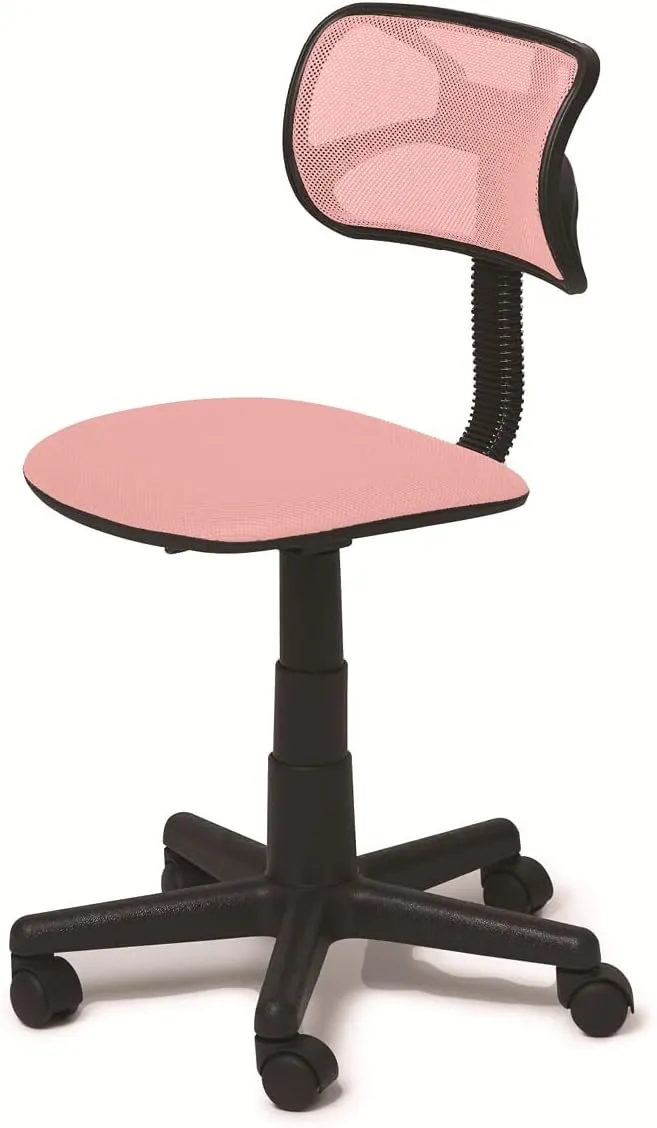 Urban Lifestyle Swivel Mesh Desk Chair, Blush 21D x 21W x 34H in