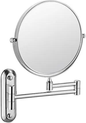 Vanity Makeup Mirrors Magnifying Hotel Bathroom Shaving Cosmetic Double Folding Arms Wall Mirrors(A,8inch)