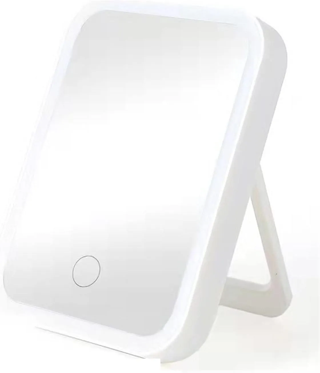 Vanity Mirror Rechargeable Portable Lamp LED Makeup Mirror Desktop Folding Portable Mirror Travel Vanity Looking Glass Light Fill Light
