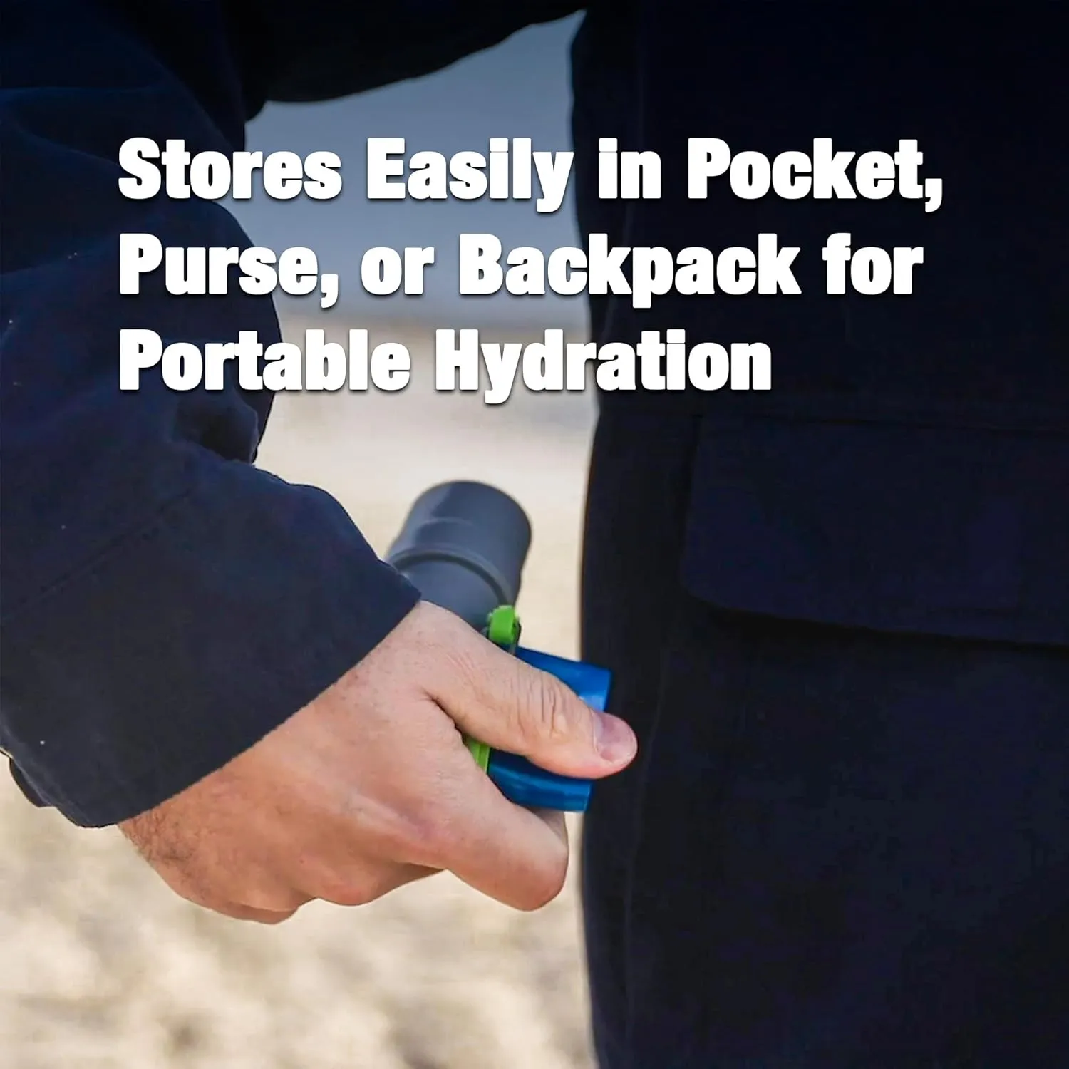 Vapur Collapsible Dog Water Bottle With Patented Lick Activated Design, Portable Hydration Water Dispenser for Walks, Hikes, and Travel, 23 Ounce, Water, Pack of 1