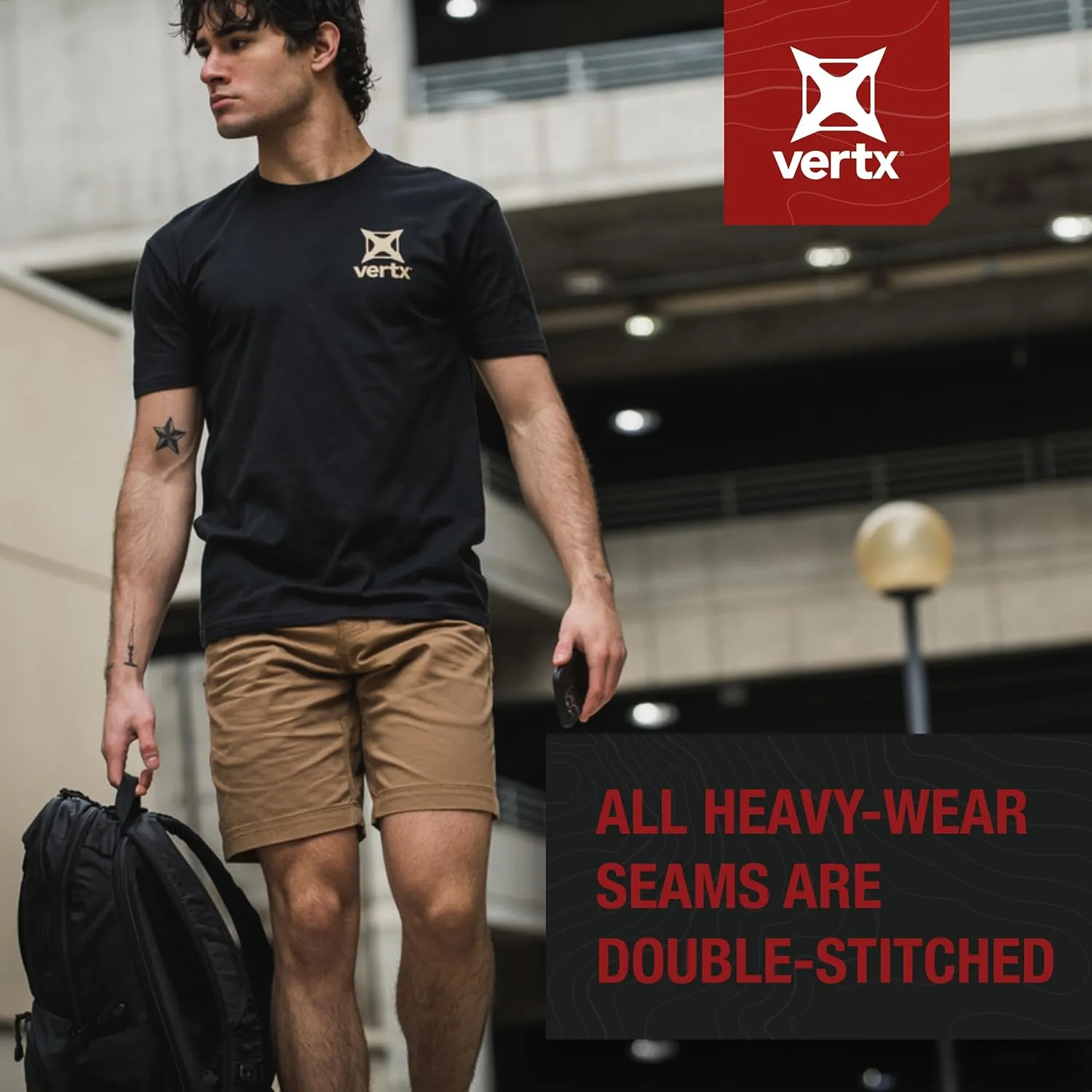 Vertx Delta LT 8 Inch Mens Tactical Shorts with Pockets, Lightweight Stretch Casual Tactical Operations Gear, Athletic-Fit