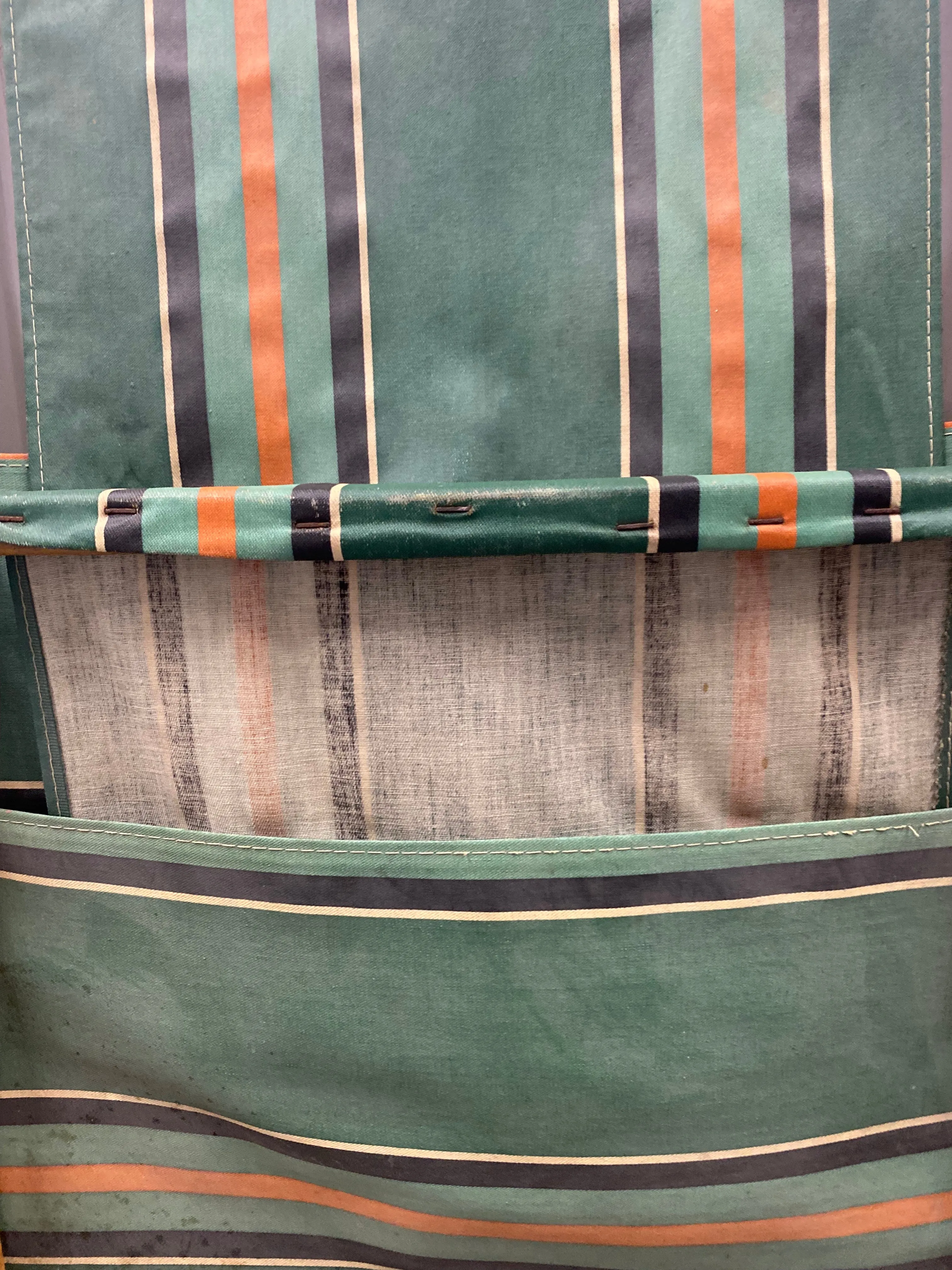 Vintage Striped Deck Folding Chair