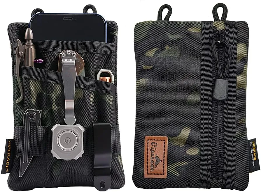 VIPERADE VE1 Pocket Organizer, EDC Pouch for Men, EDC Organizer Storage EDC Gears, Multitool Pocket Pouch Hold Your Flashlight/Pocket Knife, Pen, Notebook