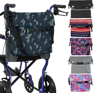 Vive XL Wheelchair Accessories Bag - Waterproof, Scratch-Resistant, Double-Stitched, Machine Washable for Adults, Seniors, 15 Colors - Storage Walker Backpack to Hang on Back of Wheel Chair