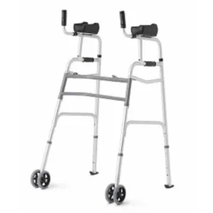 Walker upright, folding, 5 dual wheels.