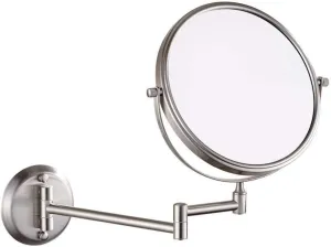Wall Mounted Double Sided Makeup Mirrors Magnifying Extend Sturdy Adjustable Cosmetic Mirror Shaving Bathroom Vanity Mirror(10x,6inch)