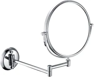 Wall Mounted Double Sided Makeup Mirrors Magnifying Extend Sturdy Adjustable Shaving Cosmetic Mirror(5X,8inch)