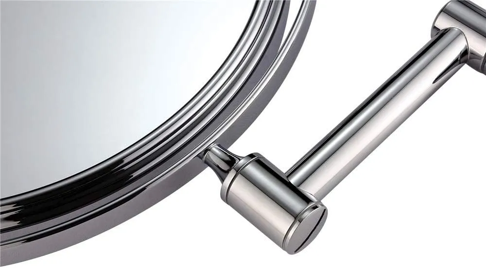 Wall Mounted Makeup Mirrmagnifying Extend Sturdy Adjustable Shaving Mirror Bathroom Vanity Mirrors(3*,8Inch)