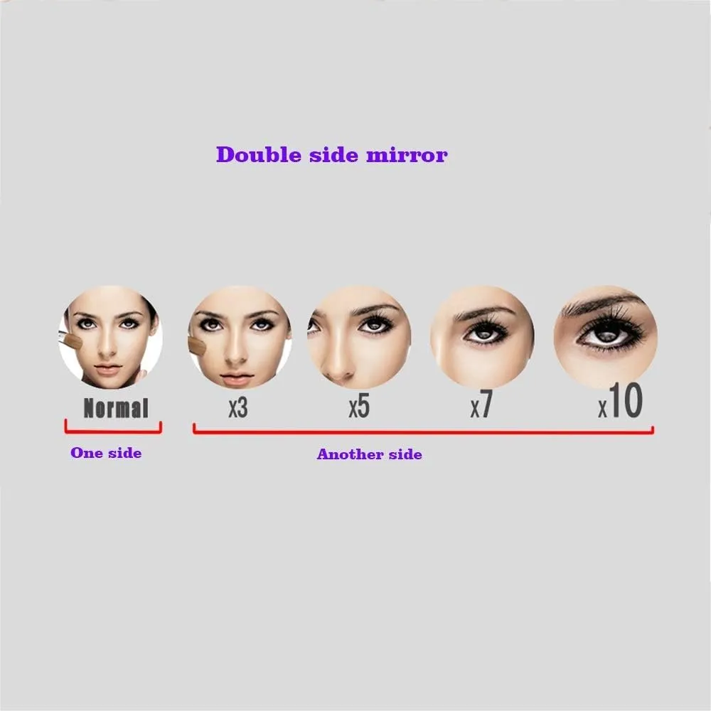 Wall Mounted Makeup Mirrmagnifying Extend Sturdy Adjustable Shaving Mirror Bathroom Vanity Mirrors(3*,8Inch)