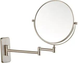 Wall Mounted Makeup Mirror, 8 inch Nickel Finish Rotatable Magnifying Shaving Mirror, Extendable Folding Cosmetic Bathroom Vanity Mirrors,7X (Color : 10x)