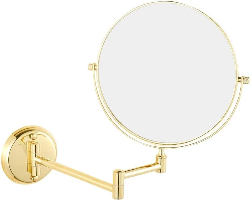 Wall Mounted Makeup Mirrors Magnifying Extend Sturdy Adjustable Cosmetic Mirror Bathroom Shaving Vanity Mirror(5X,6inch)
