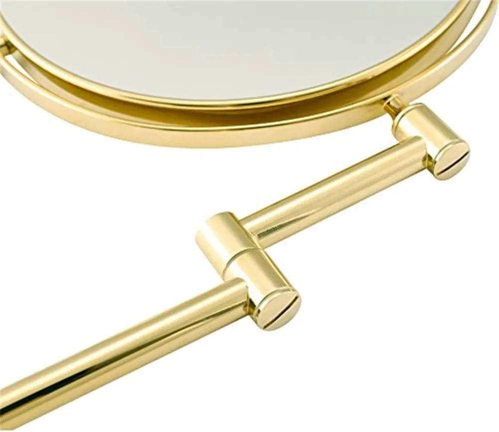 Wall Mounted Makeup Mirrors Magnifying Extend Sturdy Adjustable Cosmetic Mirror Bathroom Shaving Vanity Mirror(5X,6inch)
