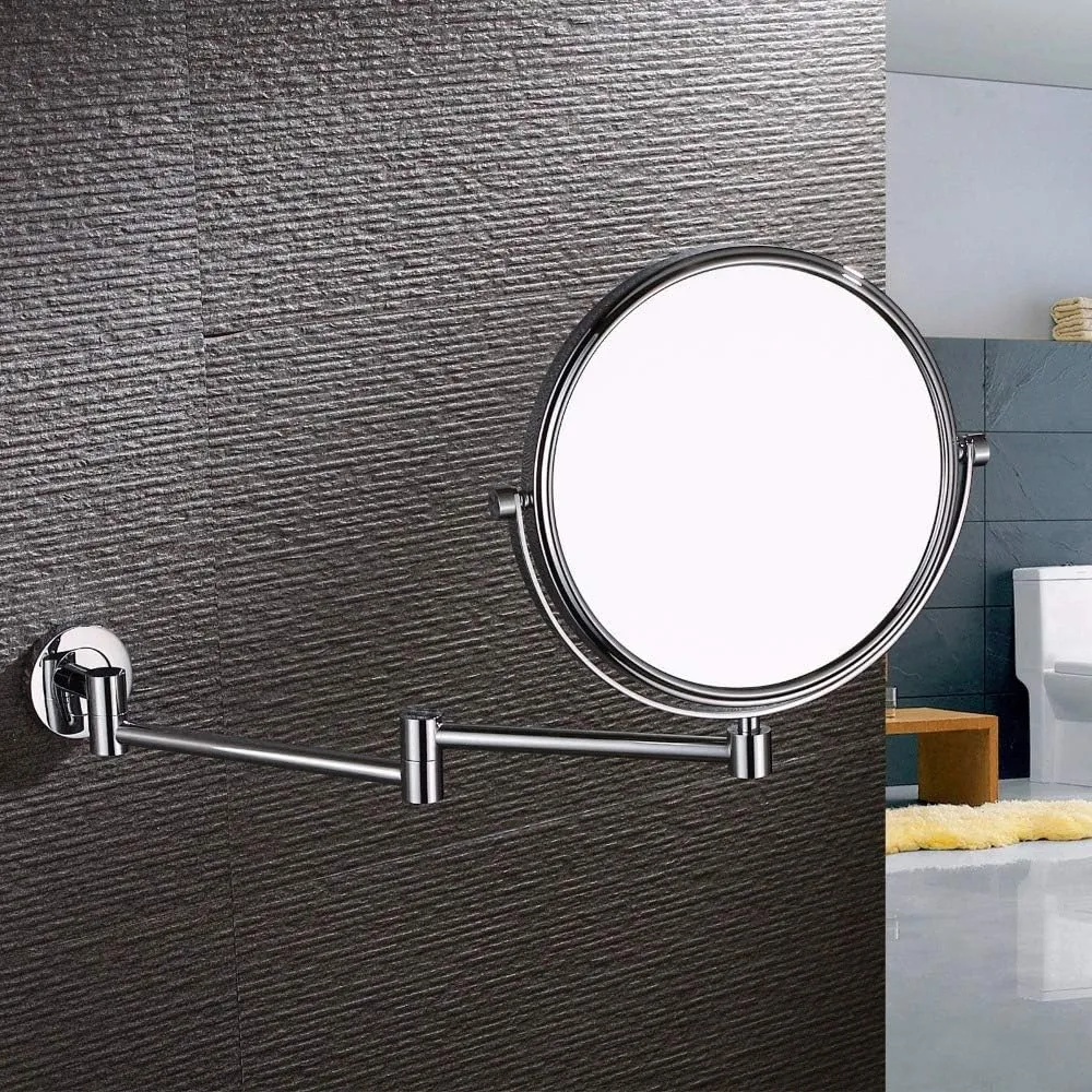 Wall Mounted Makeup Mirrors Magnifying Extend Sturdy Adjustable Shaving Cosmetic Mirror Bathroom Vanity Mirrors (Color : 7X)