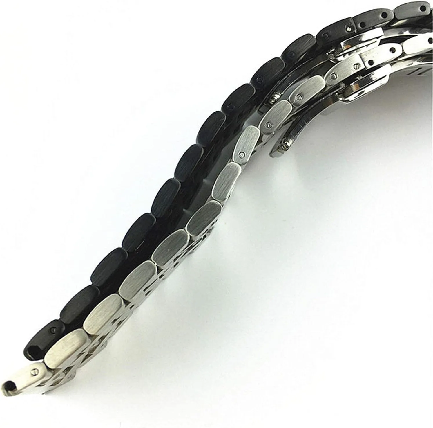 watch strap, 18 20mm 21mm 22mm 24mm 26mm solid stainless steel strap butterfly buckle matte men's metal replacement strap bracelet