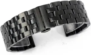 Watch Strap 20mm, 22mm, 24mm, 26mm Black/silver Stainless Steel Quick Release Link Metal Men's And Women's Business Watches