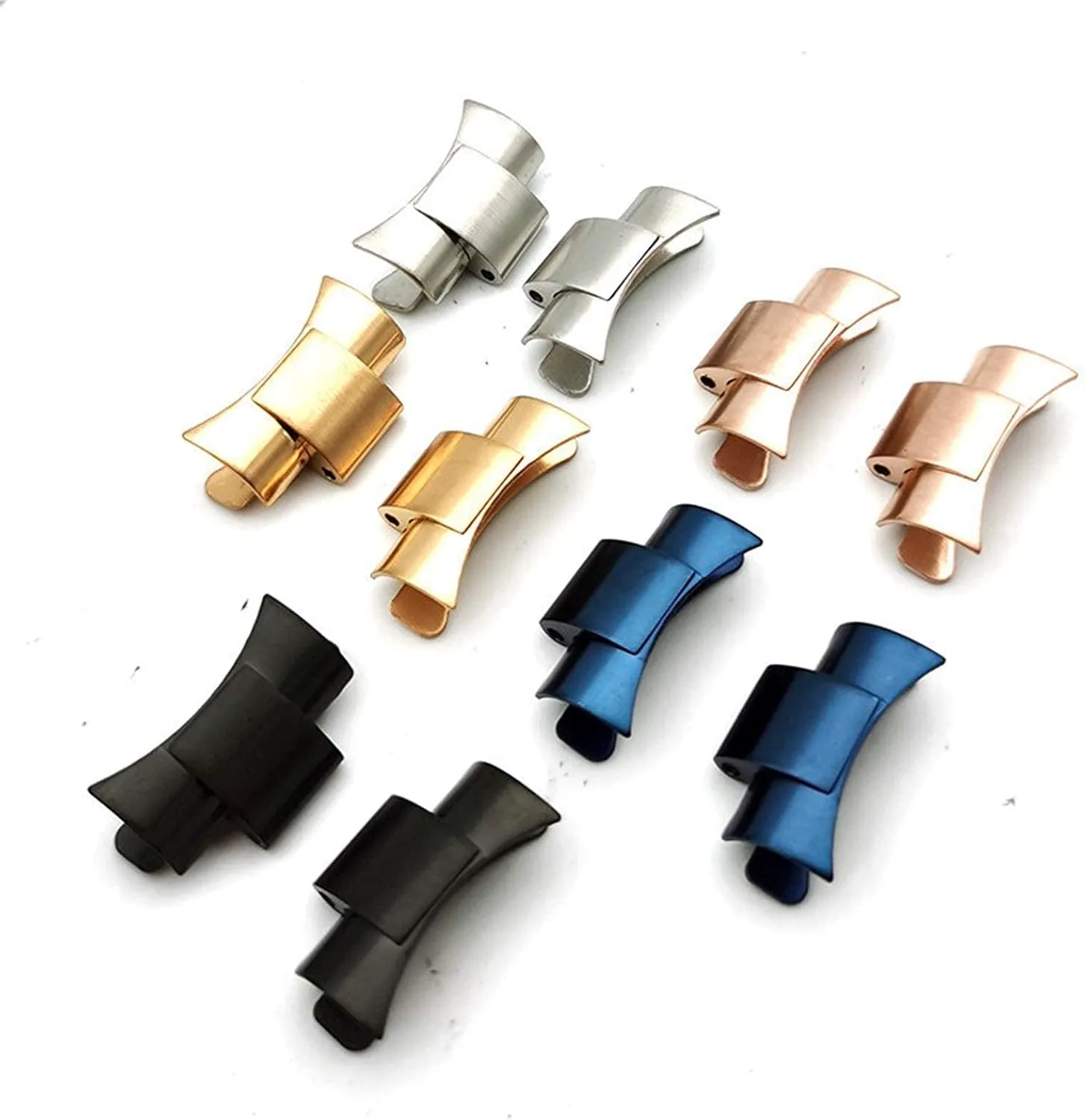 watch strap, 20mm 22mm solid stainless steel strap metal folding men's replacement wristband accessories bracelet