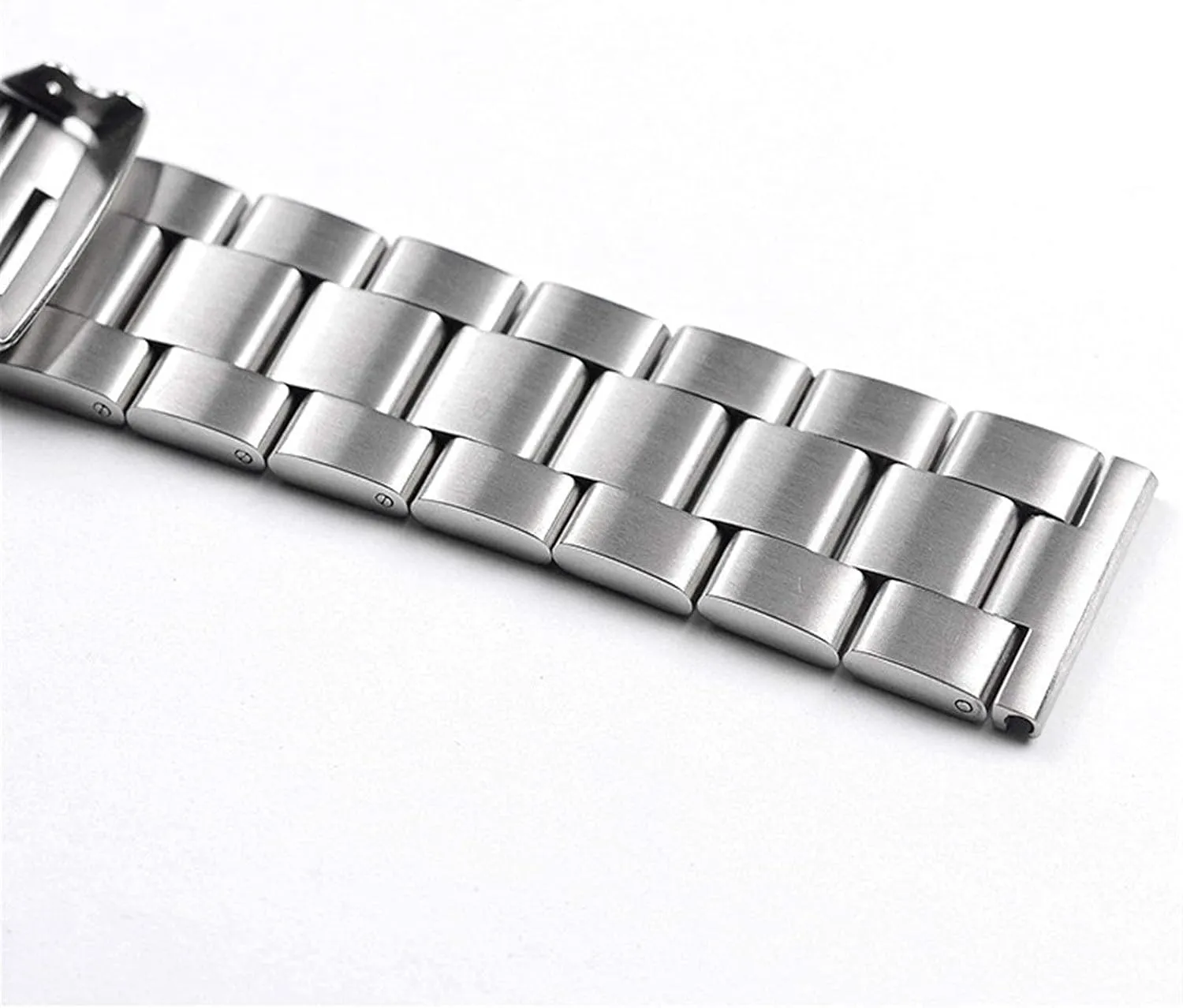 watch strap, 20mm 22mm solid stainless steel strap metal folding men's replacement wristband accessories bracelet