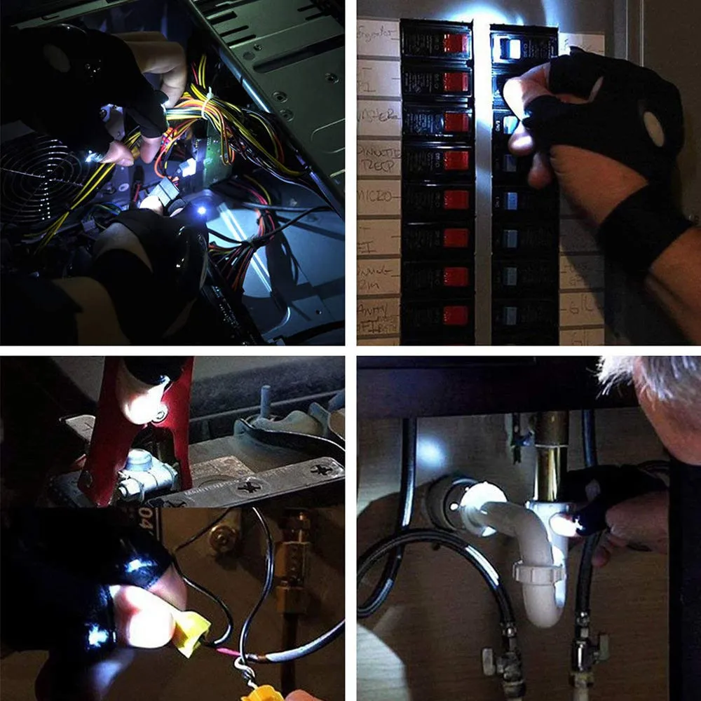 Waterproof Gloves with Led Light