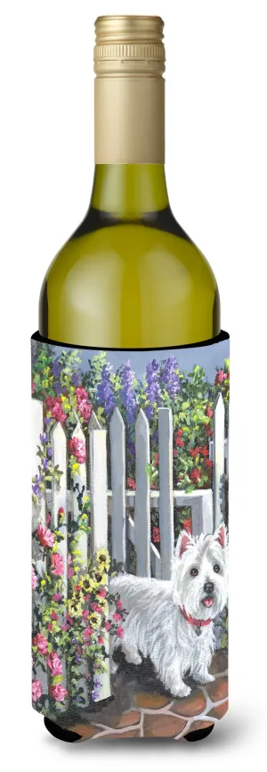 Westie At the Gate Wine Bottle Hugger PPP3199LITERK